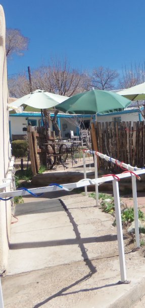 Patio and entrance view